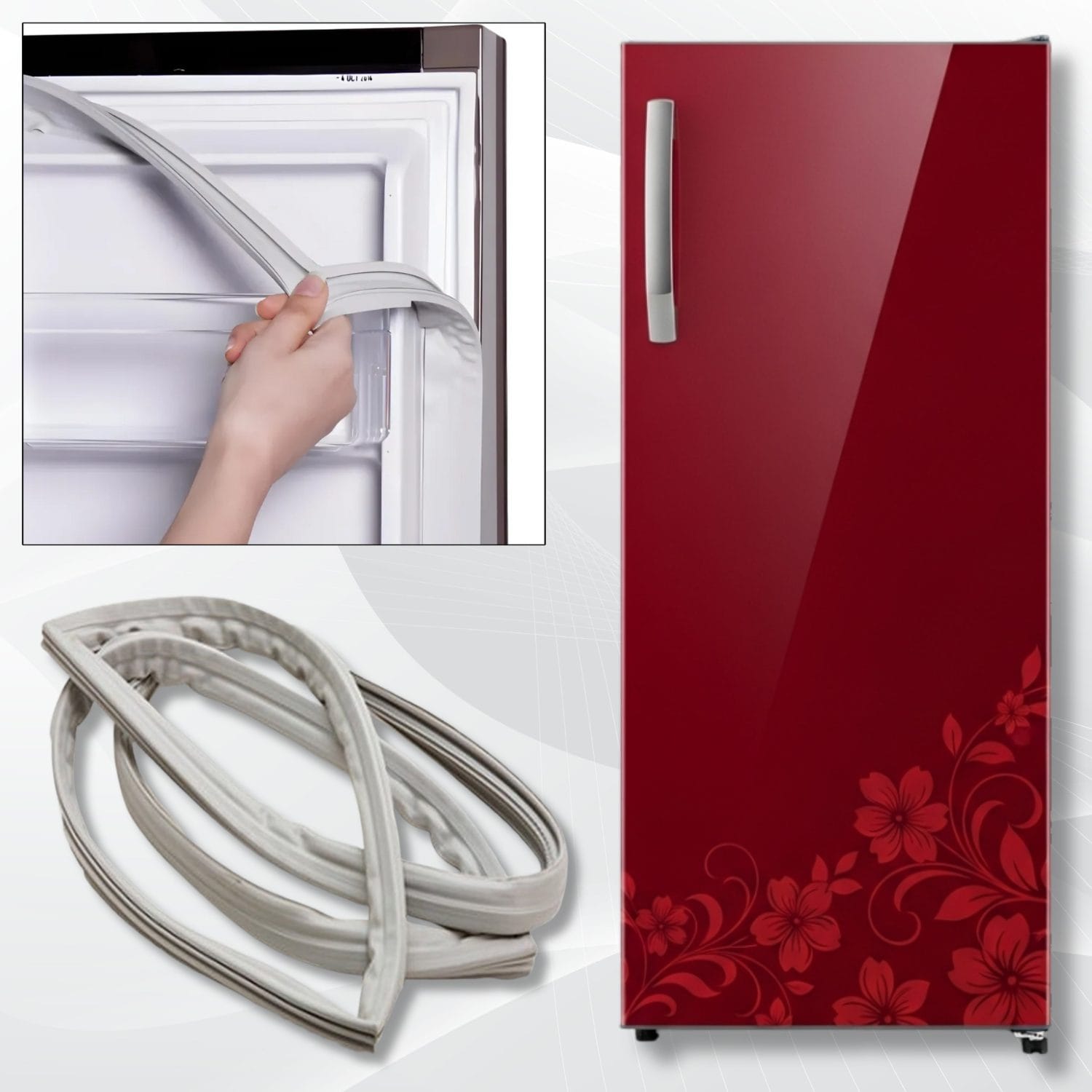 LG Single Door Refrigerator (Push to Lock) Gasket (Size 20.5 W. × 40.3 H.) LG Single Door Refrigerator (Push to Lock) Gasket (Size: 20.5 W. × 48.5 H. INCH) - Image 1