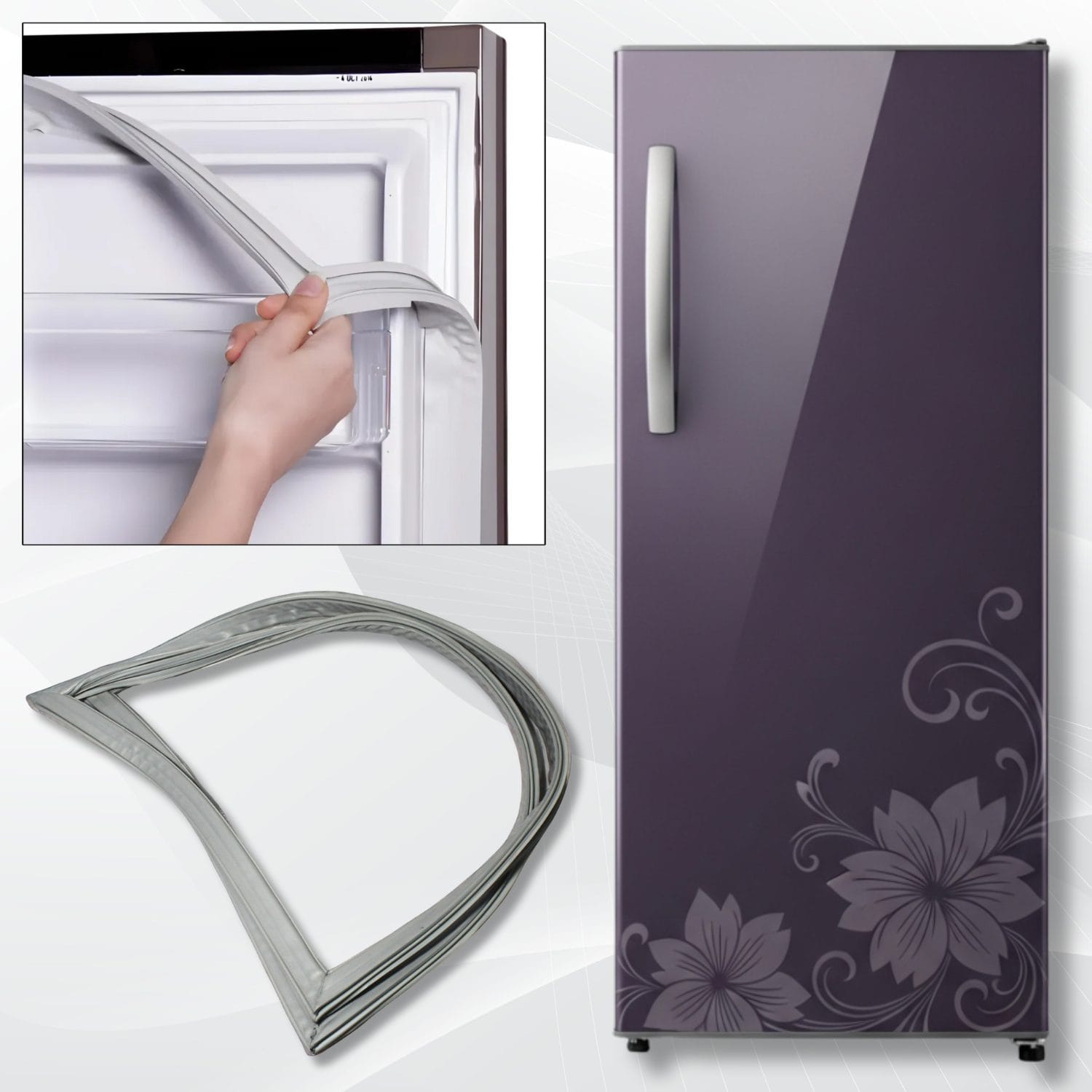 LG Single Door Refrigerator (Push to Lock) Gasket (Size 20.5 W. × 48.5 H.) LG Single Door Refrigerator (Push to Lock) Gasket (Size: 20.5 W. × 40.3 H. INCH) - Image 1
