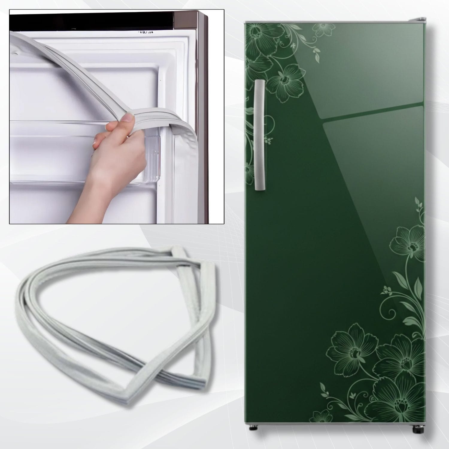 LG Single Door Refrigerator (Push to Lock) Gasket (Size 22 W. × 57.3 H.) LG Single Door Refrigerator (Push to Lock) Gasket (Size: 20 W. × 40 H. INCH) - Image 1