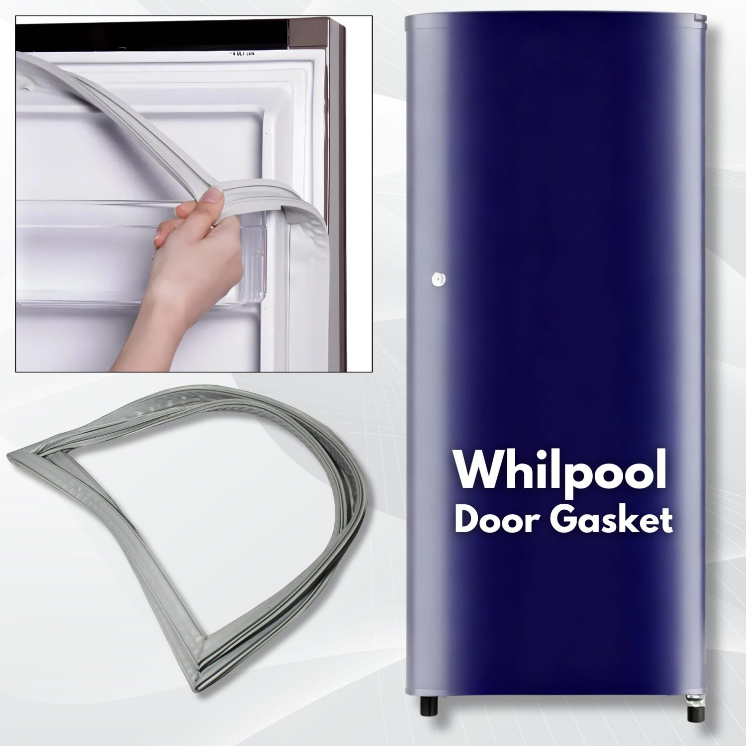 Whirlpool 185 Litre Single Door Refrigerator Whirlpool 185 Litre Single Door Refrigerator (Push to Lock) Gasket (Size: 50.5 W. × 106.5 cm) - Image 1