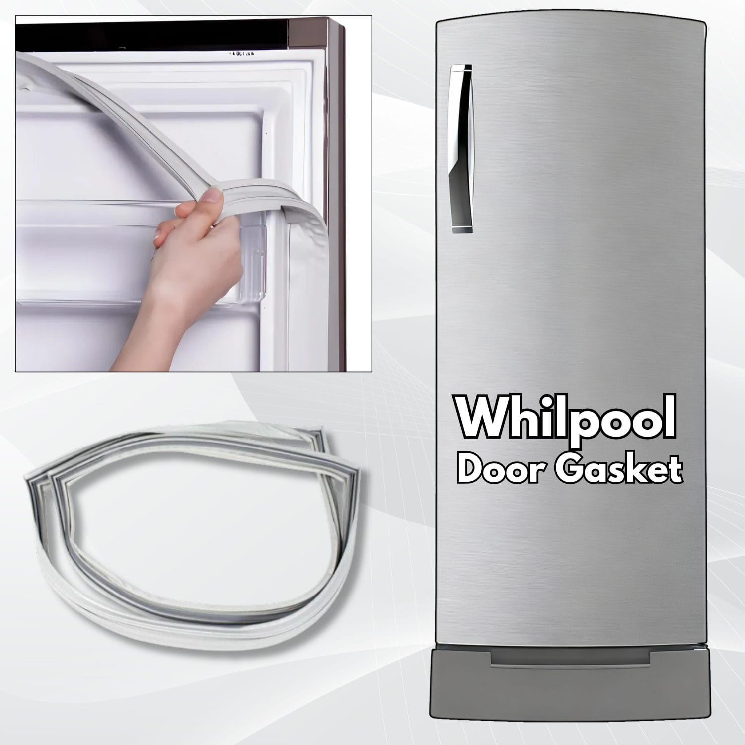 Whirlpool 200 Litre Single Door Refrigerator Whirlpool 200 Litre Single Door Refrigerator (Push to Lock) Gasket (Size: 50 W. × 115 H. cm) - Image 1