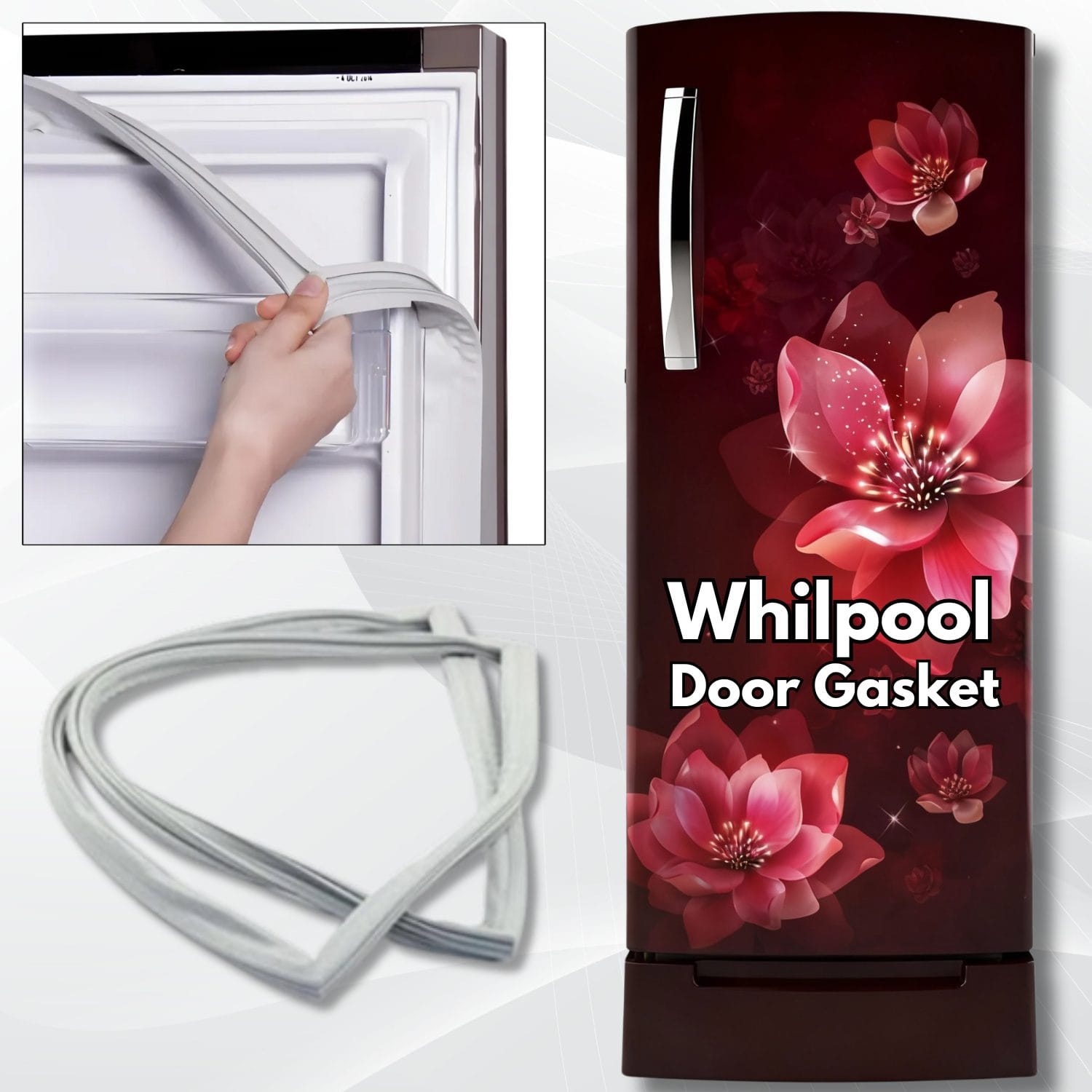 Whirlpool 215 Litre Single Door Refrigerator Whirlpool 215 Litre Single Door Refrigerator (Push to Lock) Gasket (Size: 50 W. × 123 H. cm) - Image 1