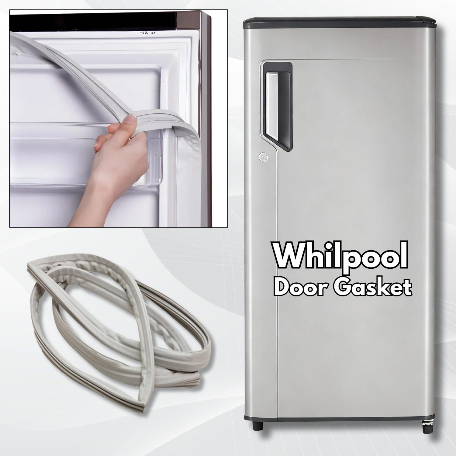 Whirlpool 245 Litre Single Door Refrigerator Whirlpool 245 Litre Single Door Refrigerator (Push to Lock) Gasket (Size: 21 W. × 49.5 H. INCH) - Image 1