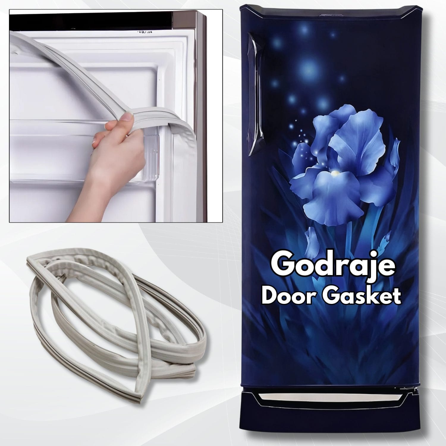Godrej-215-Litre-Single-Door-Refrigerator.jpg Godrej 215 Litre Single Door (Push to Lock) Refrigerator Door Gasket (20.5 W × 44 H Inch) - Image 1