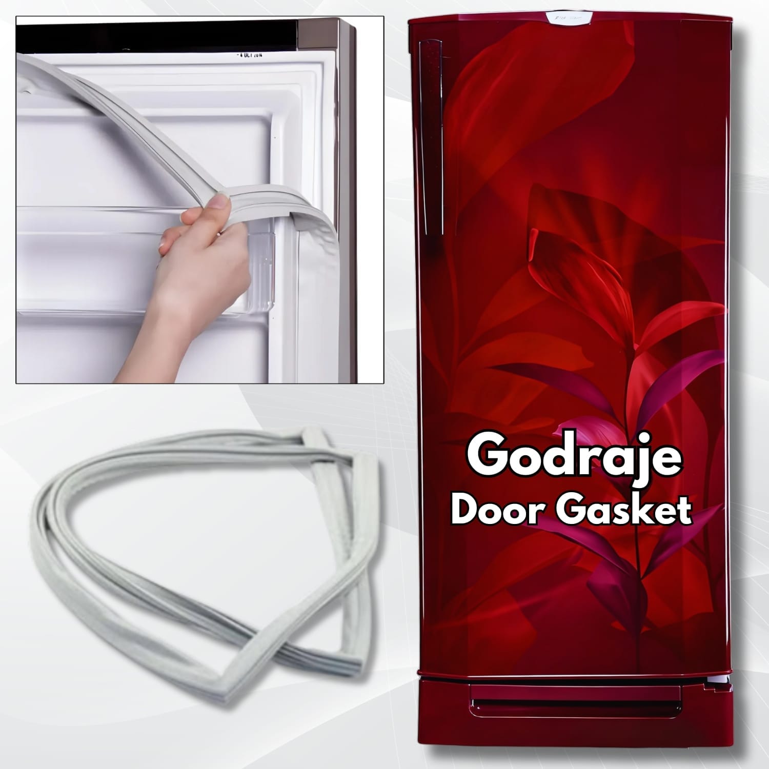 Godrej-240-Litre-Single-Door-Refrigerator.jpg Godrej 240 Litre Single Door (Push to Lock) Refrigerator Door Gasket (20.5 W × 49.5 H Inch) - Image 1