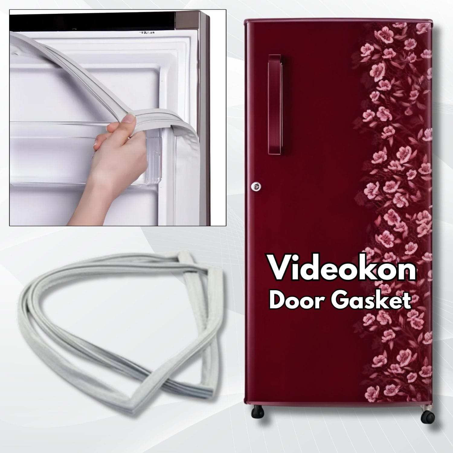 Videocon-180-Litre-Single-Door-Refrigerator.jpg Videocon 180 Litre Single Door (Push to Lock) Refrigerator Door Gasket (19.5 W × 40.5 H Inch) - Image 1