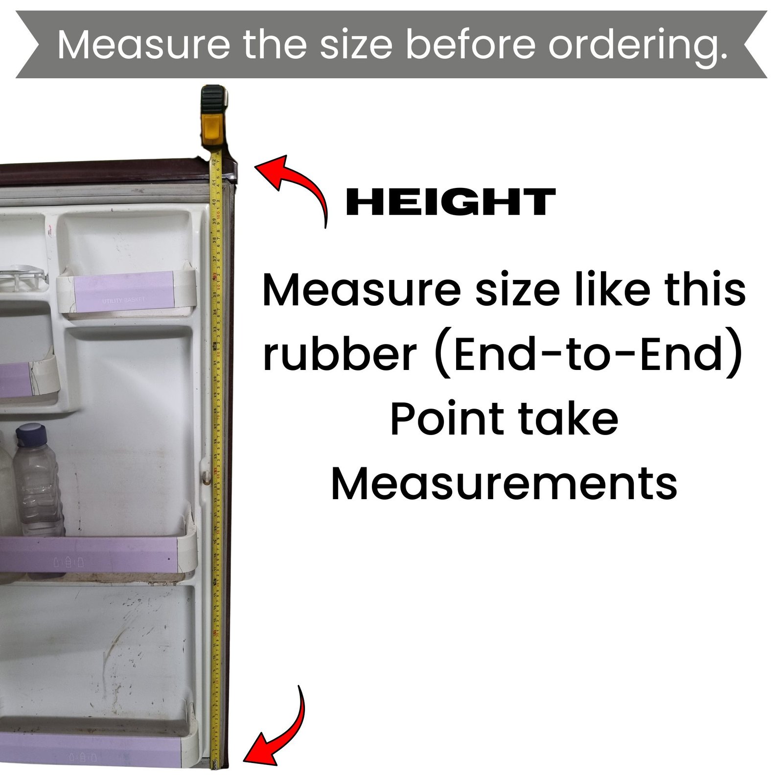 How to measure height for customize universal refrigerator door gasket
