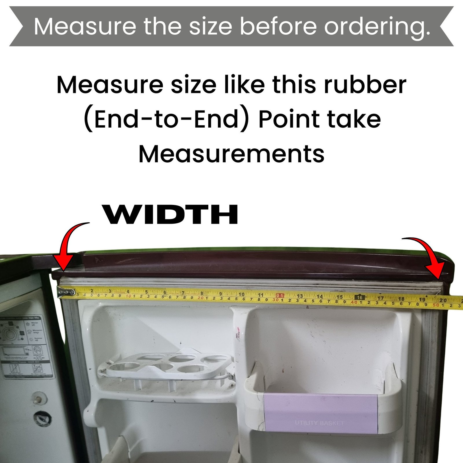 How to measure width for customize universal refrigerator door gasket